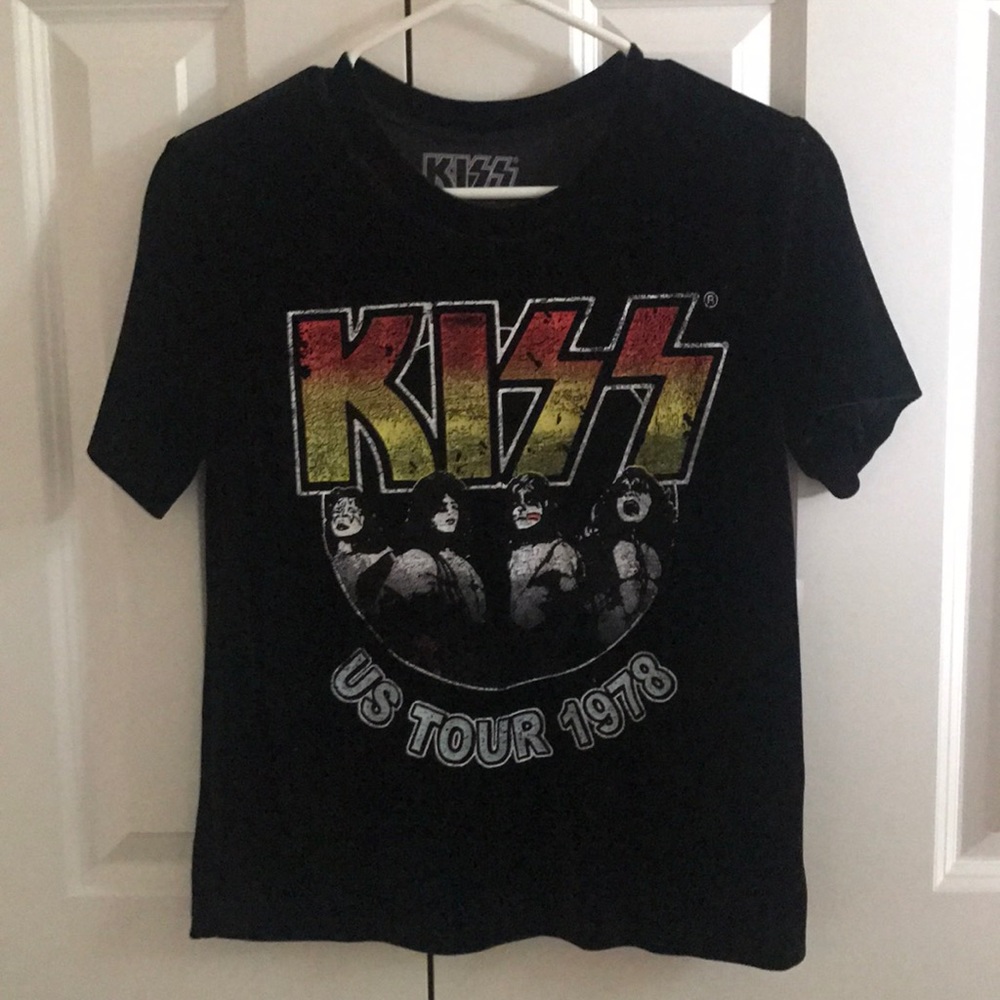 Vintage style Velour KISS tee